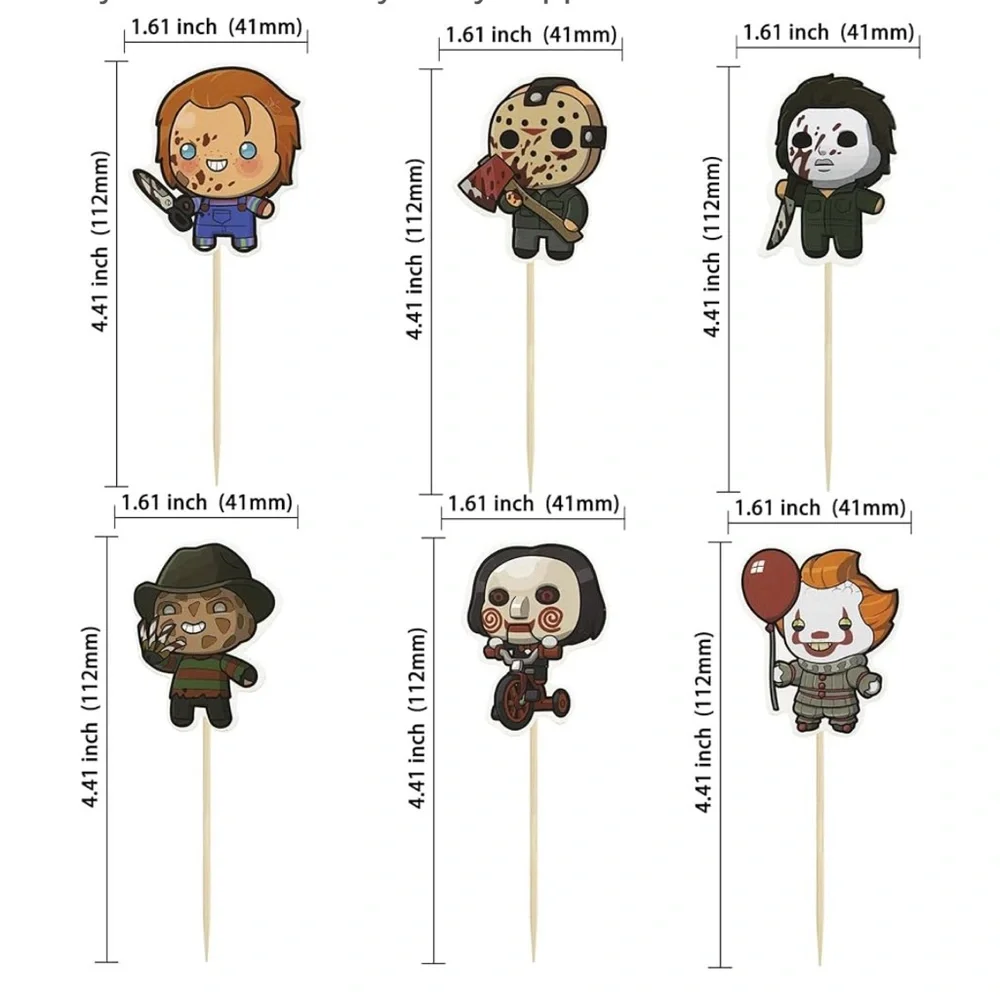 Horror Character Cupcake Toppers